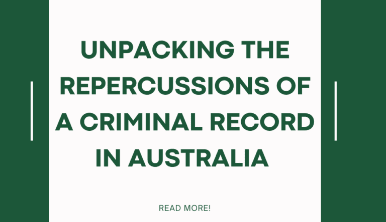 Australia's Criminal Record Effects Explained